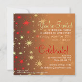 Funkelnd Stars Party Geburtstagseinladung Einladung (Rückseite)