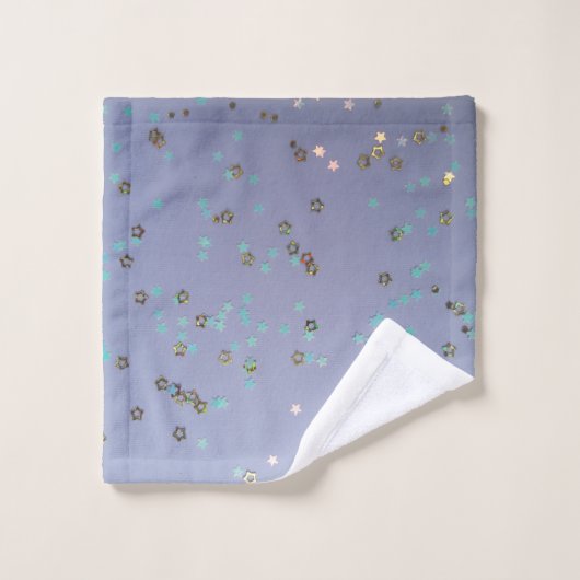 Funkelnd Sterne Badhandtuch Set (Waschlappen)
