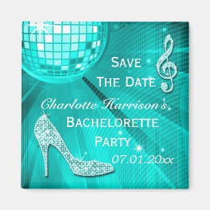 Funkelnd Stilett-Ferse Bachelorette Save the Date Magnet