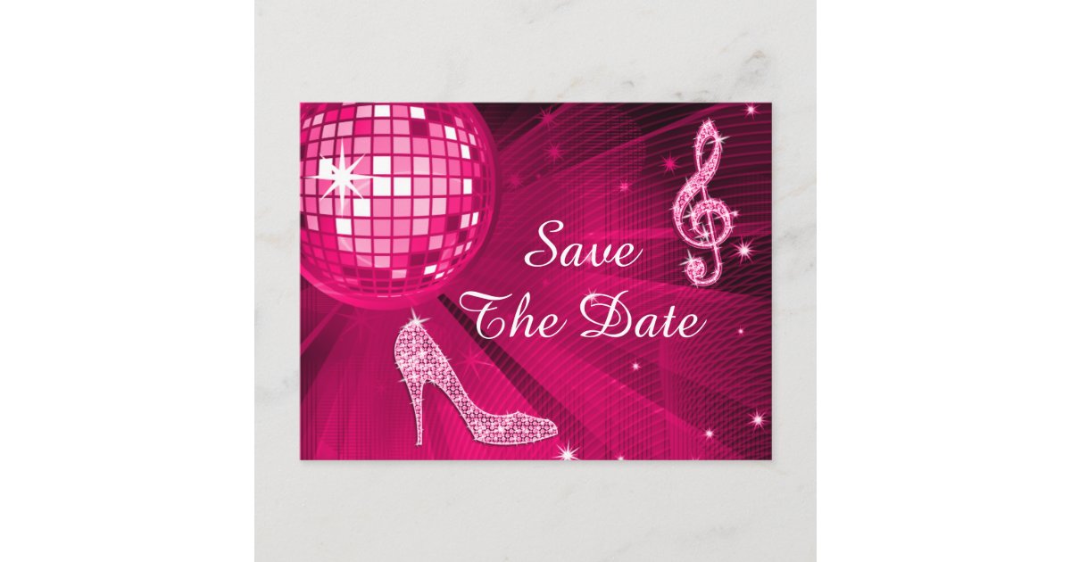Funkelnd Stilett Fersen 40 Geburtstag Save The Ankundigungspostkarte Zazzle De