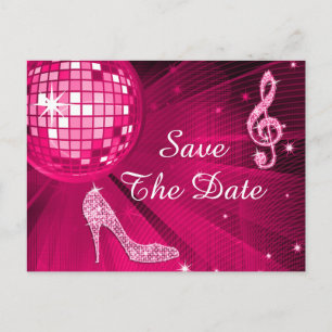 Funkelnd Stiletto Heel 18. Geburtstag Save the Dat Ankündigungspostkarte