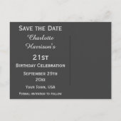 Funkelnd Stiletto Heel 21. Geburtstag Save the Dat Ankündigungspostkarte (Rückseite)