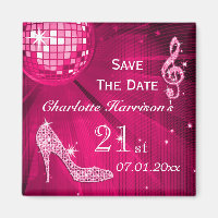 Funkelnd Stiletto Heel 21. Geburtstag Save the Dat