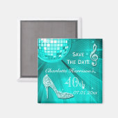 Funkelnd Stiletto Heel 40. Geburtstag Save the Dat Magnet (Vorderseite/Rückseite)