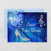 Funkelnd Stiletto Heel 50. Geburtstag Save the Dat Ankündigungspostkarte (Vorne/Hinten)