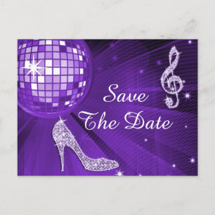 Funkelnd Stiletto Heel 65. Geburtstag Save the Dat Ankündigungspostkarte