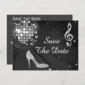 Funkelnd Stiletto Heel 70. Geburtstag Save the Dat Ankündigungspostkarte (Vorne/Hinten)