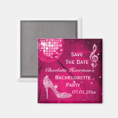 Funkelnd Stiletto Heel Bachelorette Save the Date Magnet (Vorderseite/Rückseite)