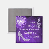 Funkelnd Stiletto Heel Sweet 16 Save the Date Magnet (Vorderseite/Rückseite)