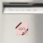 Funkelnd Stiletto Heel Sweet 16 Save the Date rosa Magnet (In Situ (Geschirrspüler))