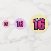 Funkelnd Sweet Sixzehnte Geburtstag Konfetti (Vorderseiten)