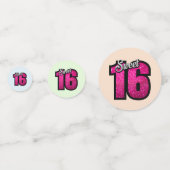 Funkelnd Sweet Sixzehnte Geburtstag Konfetti (Rückseiten)