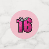 Funkelnd Sweet Sixzehnte Geburtstag Konfetti (Klein Vorderseite)