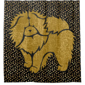 FUNKELND THANG Chow Imitate Metallduschvorhang Duschvorhang (Vorderseite)