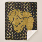 FUNKELND THANG Chow Imitate metallische Sherpa Dec Sherpadecke (Vorderseite)