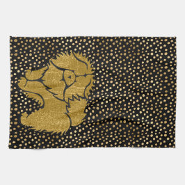 FUNKELND THANG Chow Imitate Metallküchenhandtuch Geschirrtuch