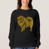 FUNKELND THANG Lapphund Imitate metallisch Sweatshirt (Vorderseite)