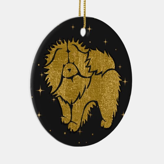 FUNKELND THANG - ROUGH Chow Imitate metallische Ve Keramik Ornament (Rechts)