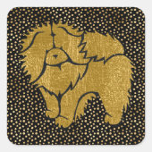 FUNKELND THANG ROUGH CHOW Imitate Metallkleber Quadratischer Aufkleber (Vorderseite)