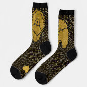 FUNKELND THANG ROUGH CHOW Imitate Metallsocken Socken (Linkes Detail)