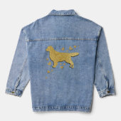 FUNKELND THANGG Golden Retriever Imitate metallisc Jeansjacke (Rückseite)
