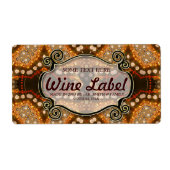 Funkelnd Tribal Earth Wedding Wine/Drink Labels (Vorne)