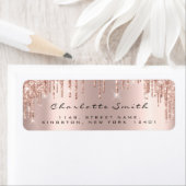 Funkelnd Tropfen Rose Erröten Rücksendeadressen-Au (Insitu)