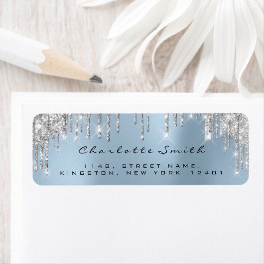 Funkelnd Tropfen Silver Gray Blue UAWG Wedding (Insitu)