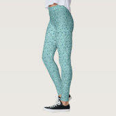 Funkelnd türkisfarbene Leggings (Links)