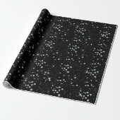 Funkelnd Twilight Black Sky Silver Diamonds Geschenkpapier (Ungerollt)