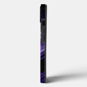 Funkelnd ultraviolette Galaxie Zickzack Monogramm Case-Mate iPhone Hülle (Rückseite / Links)