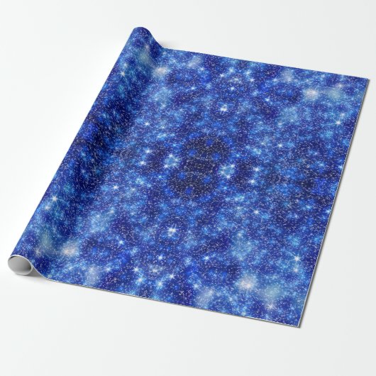 Funkelnd und Starry Night Sky Geschenkpapier (Ungerollt)