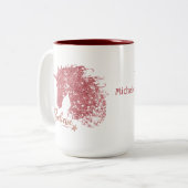 Funkelnd Unicorn-Glaube (Rose Gold) Zweifarbige Tasse (Vorderseite Links)