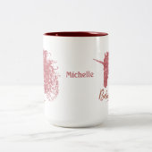 Funkelnd Unicorn-Glaube (Rose Gold) Zweifarbige Tasse (Mittel)