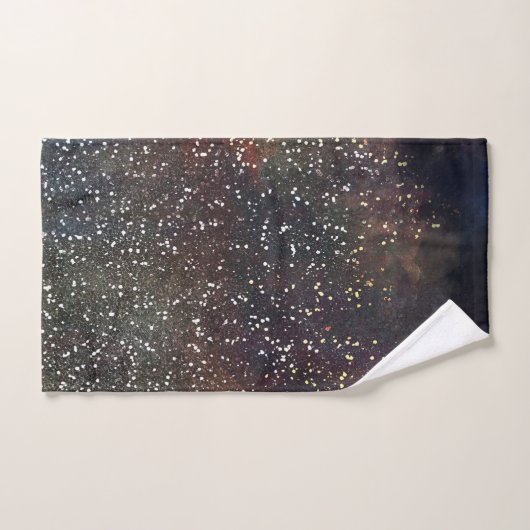 Funkelnd Wasserfarbe Erde rustikale Moderne Glam Badhandtuch Set (Handtuch)