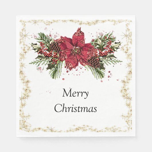 Funkelnd Weihnachten Napkins Serviette (Vorderseite)