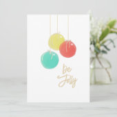 Funkelnd Weihnachtsbälle Flat Card (Stehend Vorderseite)