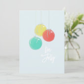 Funkelnd Weihnachtsbälle Flat Card (Stehend Vorderseite)