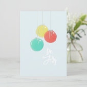 Funkelnd Weihnachtsbälle Flat Card (Stehend Vorderseite)