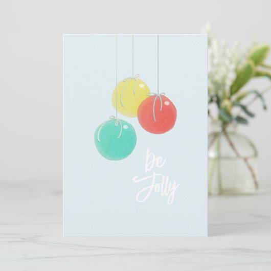 Funkelnd Weihnachtsbälle Flat Card (Stehend Vorderseite)