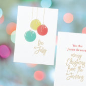 Funkelnd Weihnachtsbälle Flat Card