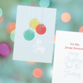 Funkelnd Weihnachtsbälle Flat Card