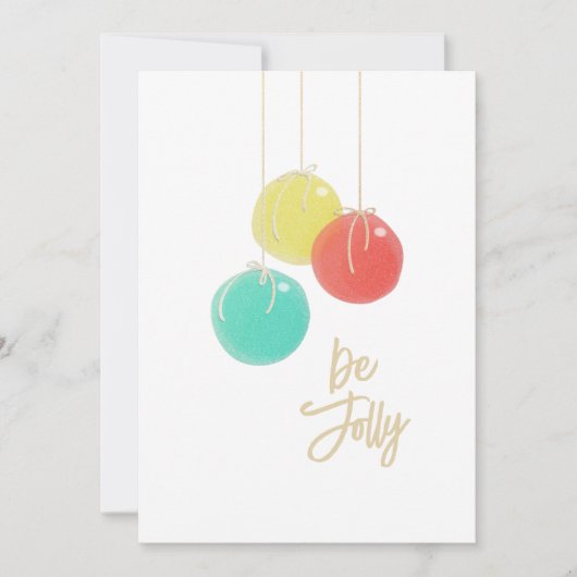 Funkelnd Weihnachtsbälle Flat Card (Vorderseite)