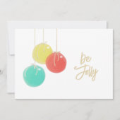 Funkelnd Weihnachtsbälle Foto Weihnachtskarte Einladung (Vorderseite)