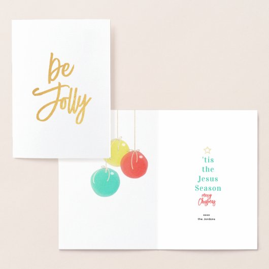 Funkelnd Weihnachtsbälle-Fotolkarte Folienkarte (Anzeige)