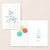 Funkelnd Weihnachtsbälle-Fotolkarte Folienkarte (Anzeige)