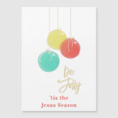 Funkelnd Weihnachtsbälle Magnetkarte (Vorderseite)