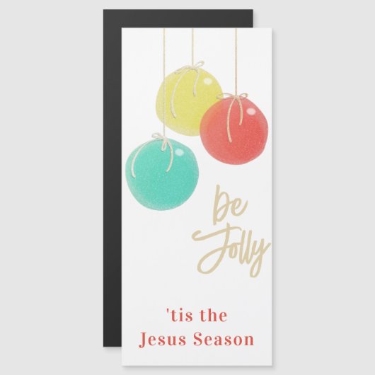 Funkelnd Weihnachtsbälle Magnetkarte (Vorne/Hinten)