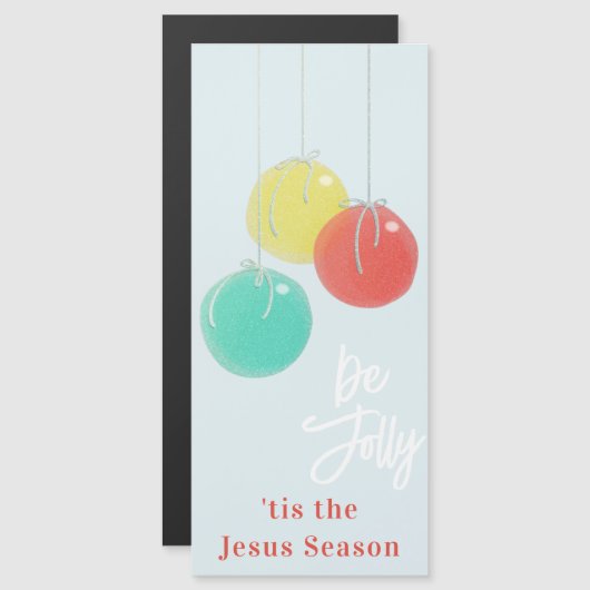 Funkelnd Weihnachtsbälle Magnetkarte (Vorne/Hinten)