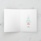 Funkelnd Weihnachtsbälle Weihnachtskarte Feiertagskarte (Innenseite)